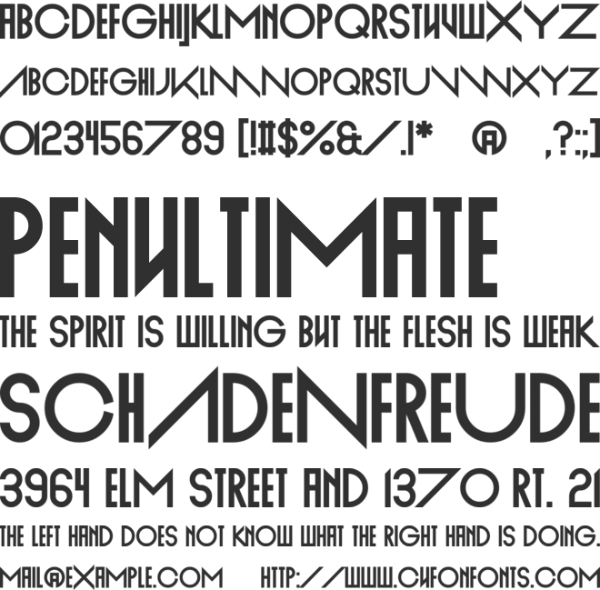 Empire Straight font preview