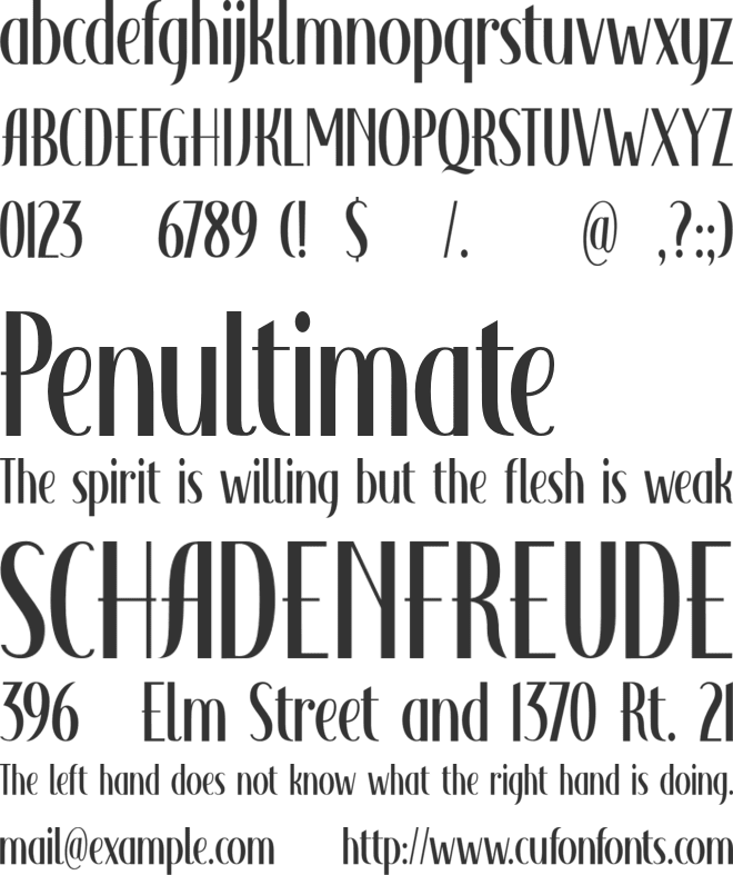 Adagietto DEMO font preview