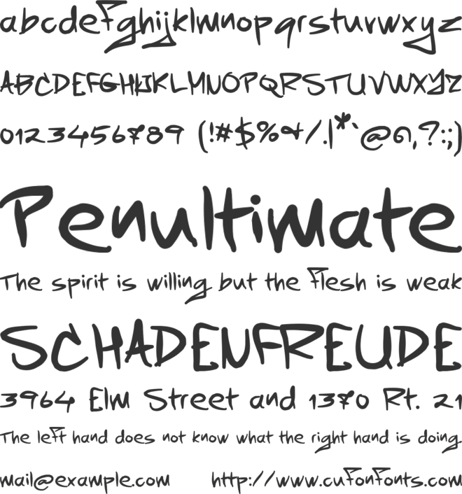 TX Timesquare font preview