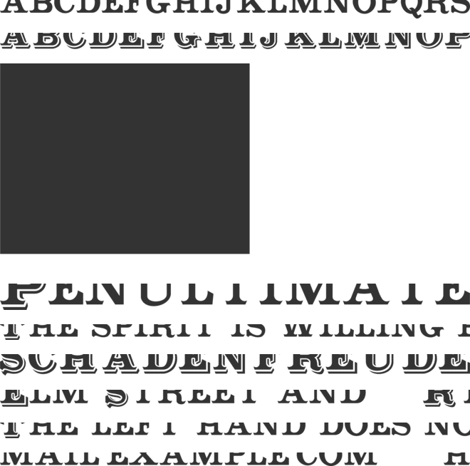 Outstanding font preview