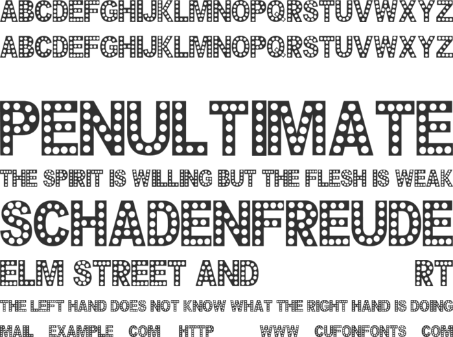 CHEERFUL PARTY font preview