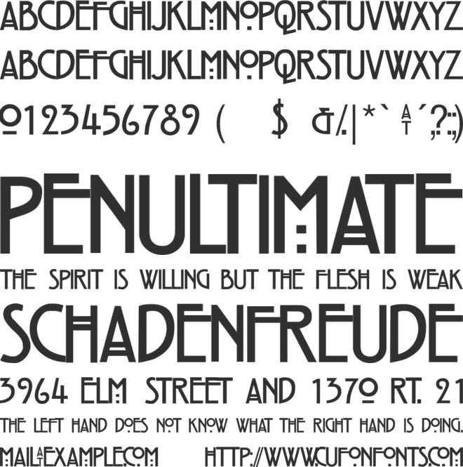 Strong Glasgow font preview
