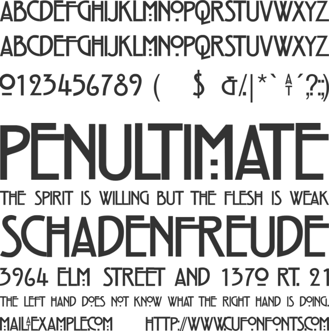 Strong Glasgow font preview