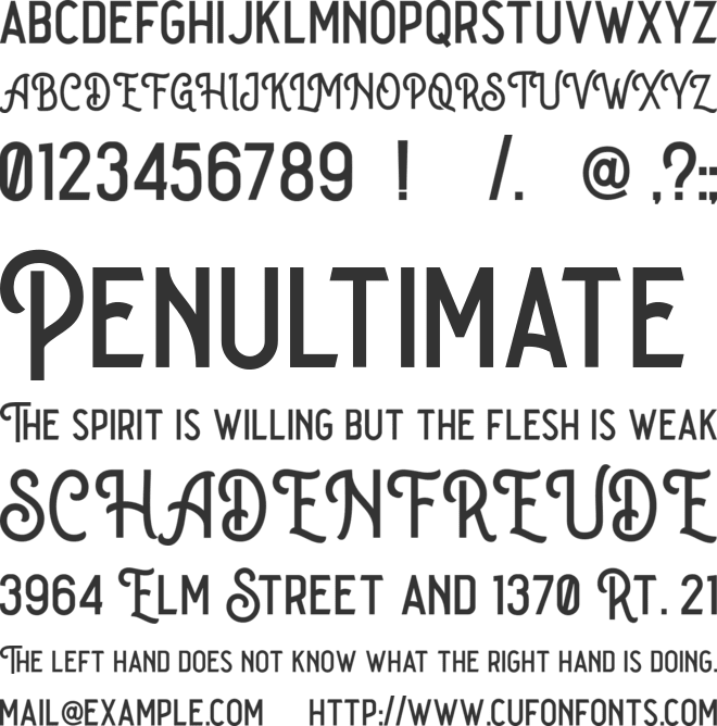 The Goldies DEMO font preview