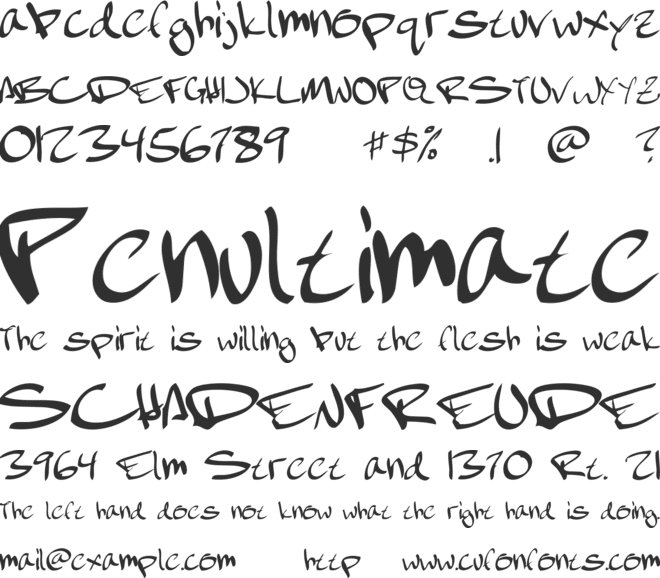 February font preview