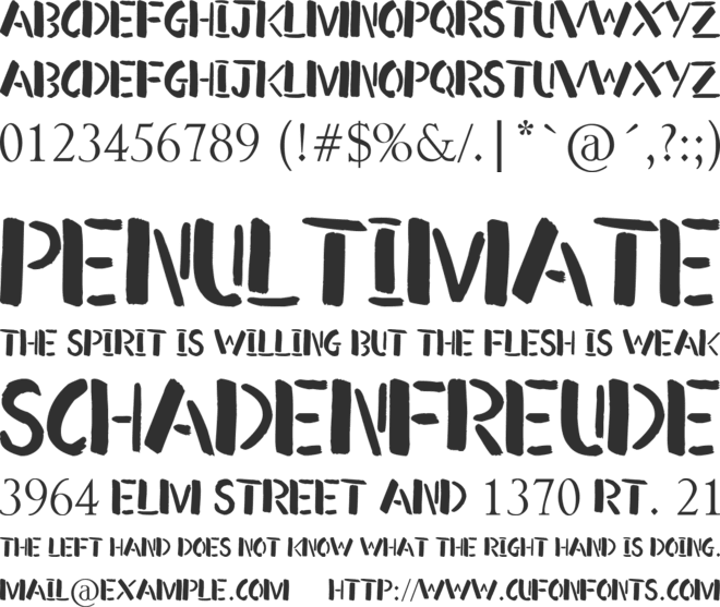 Hard Fox font preview