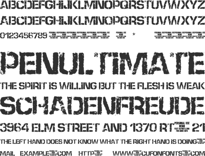 None Shall Pass font preview