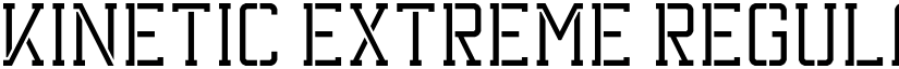 Kinetic Extreme Regular font
