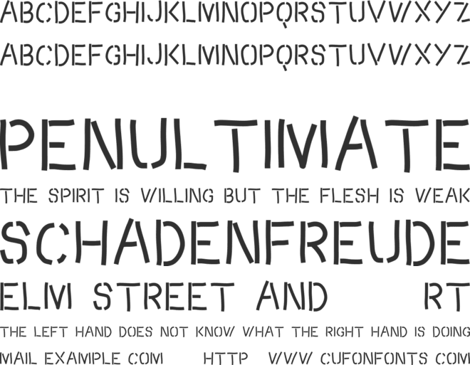 Crossroads font preview