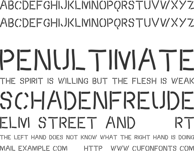 Crossroads font preview