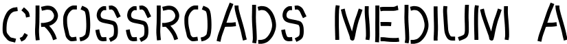 Crossroads Medium font