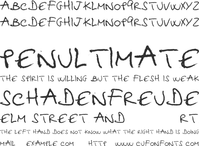 Hellphabet font preview