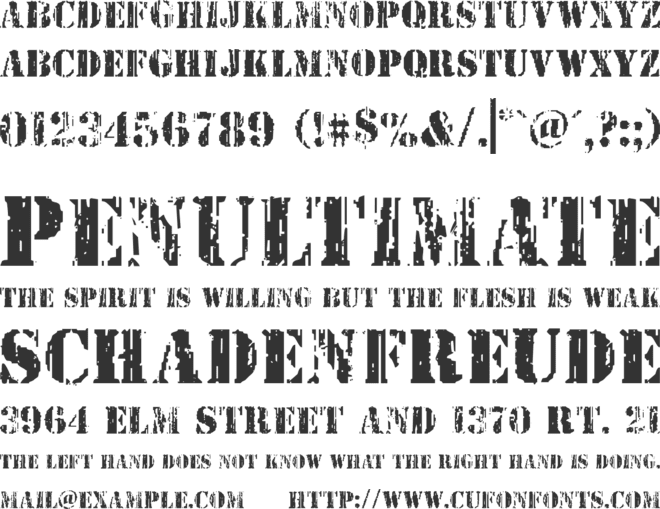 Wetworks font preview