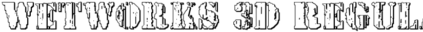 Wetworks 3D Regular font