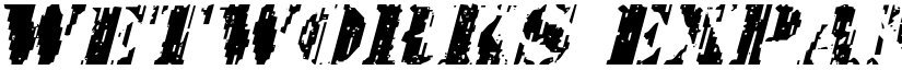 Wetworks Expanded Italic Expanded Italic font