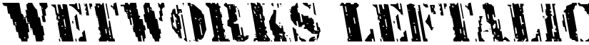 Wetworks Leftalic Italic font