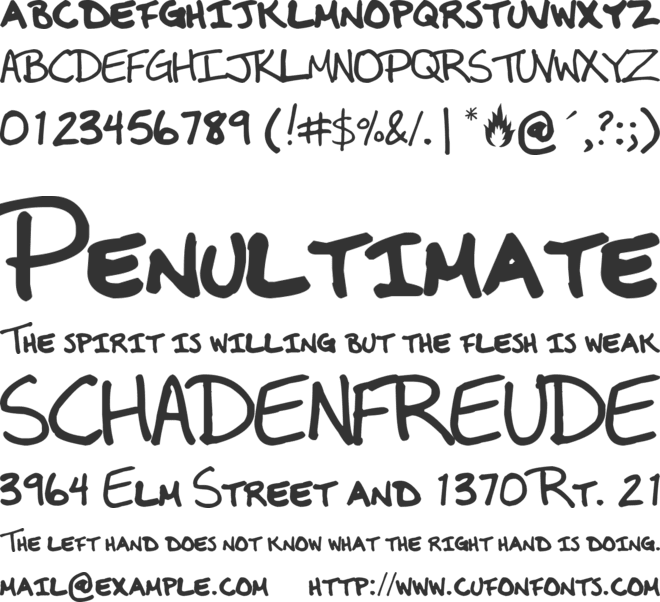 MBurnette font preview