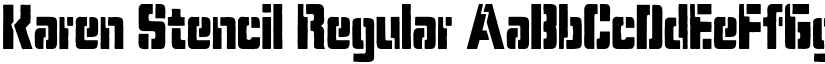 Karen Stencil Regular font