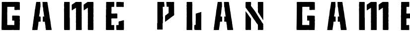 Game Plan game plan font
