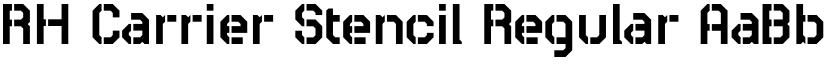 RH Carrier Stencil Regular font