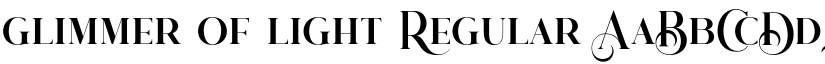 glimmer of light Regular font
