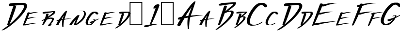 Deranged font download