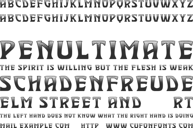 Waster font preview