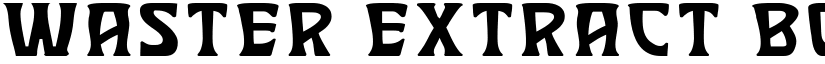 Waster Extract Book font