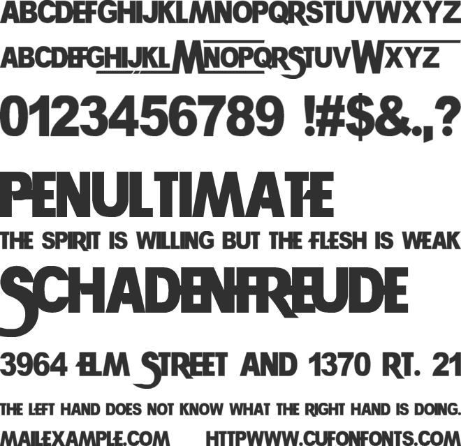 WRESTLEMANIA font preview