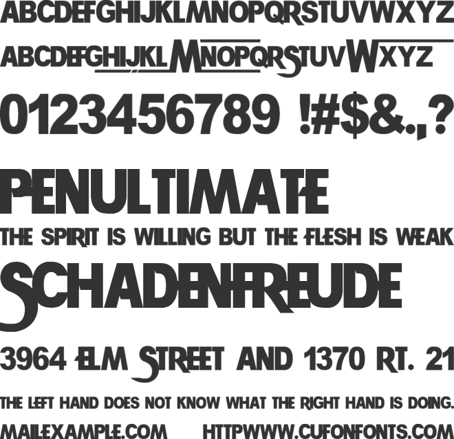 WRESTLEMANIA font preview