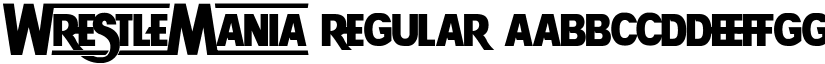 WRESTLEMANIA Regular font