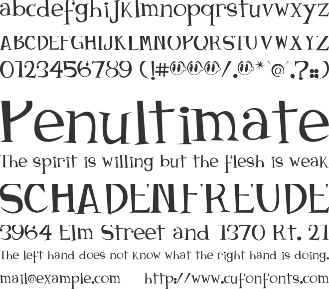 Johnyokonysm font preview