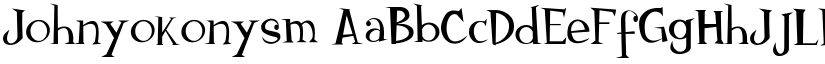 Johnyokonysm font