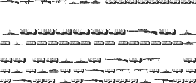 Military dingbats (demo) font preview