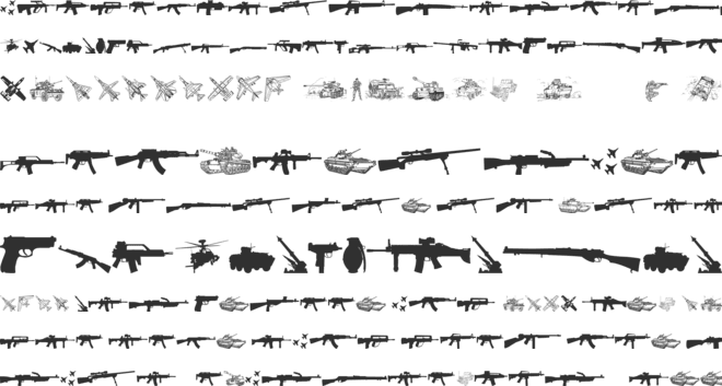 Army weapons tfb font preview