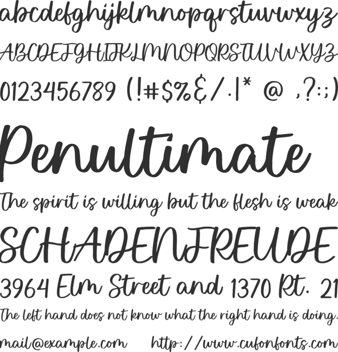 Wished Lovely Script font preview