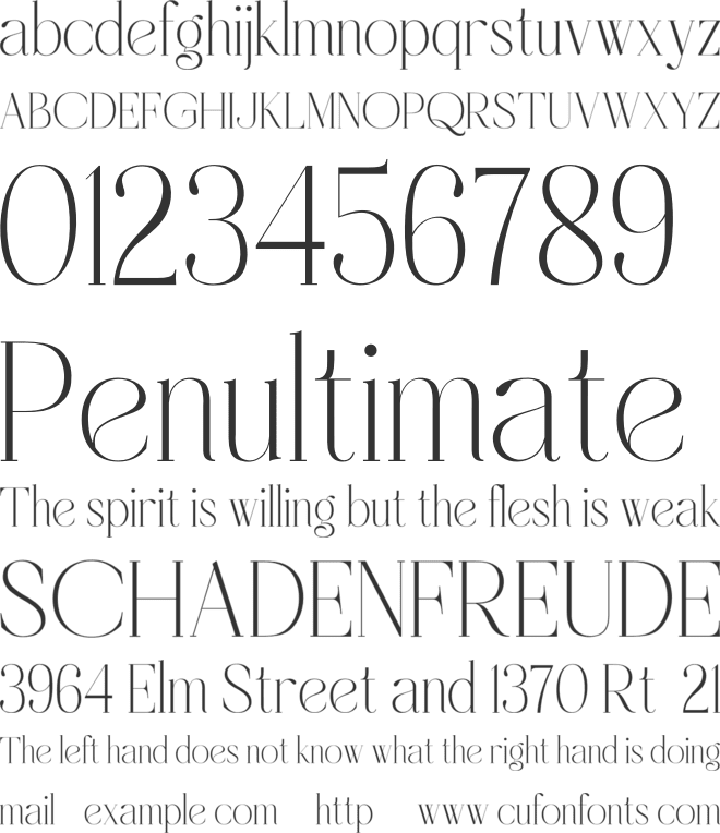 Des Morgan font preview