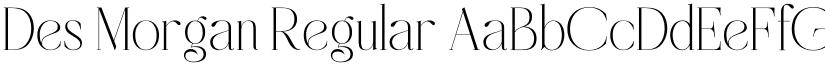 Des Morgan Regular font