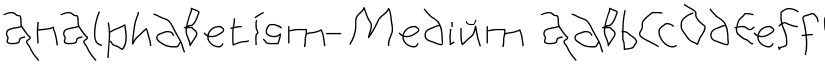 AnAlphaBetIsm-Medium font