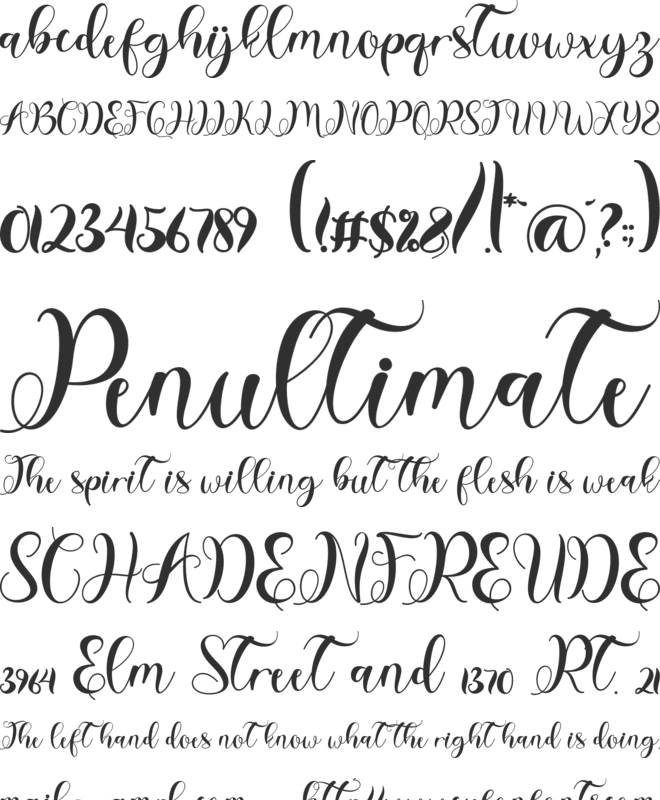Lovely Style font preview
