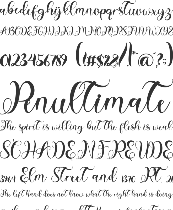 Lovely Style font preview