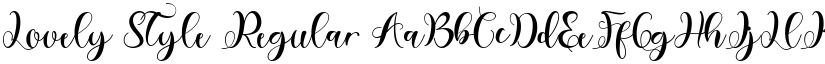 Lovely Style Regular font