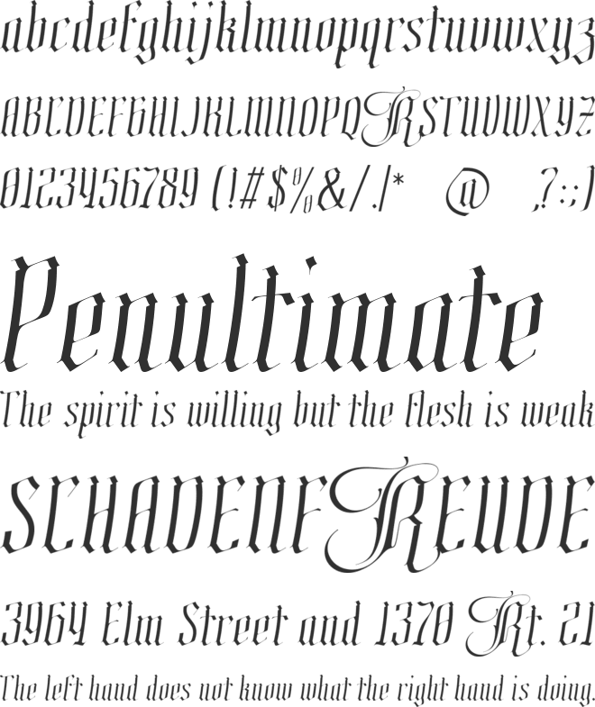 Remboland font preview