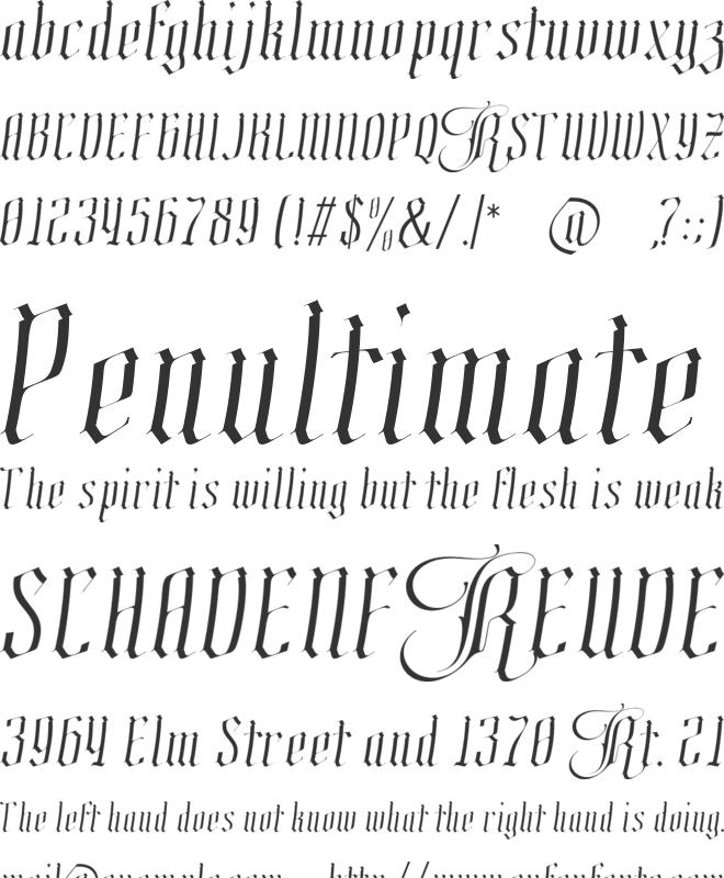 Remboland font preview