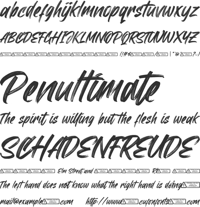 ThornyRock font preview