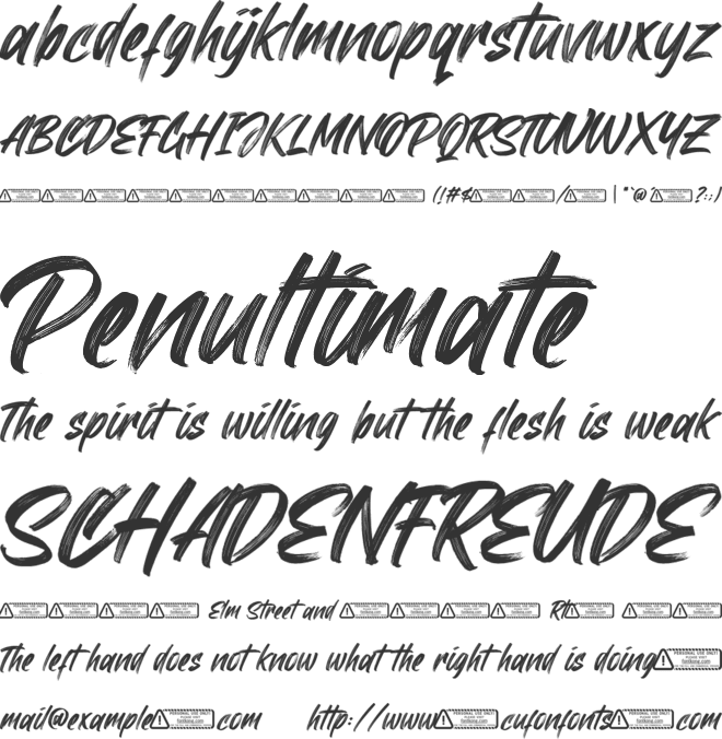 ThornyRock font preview