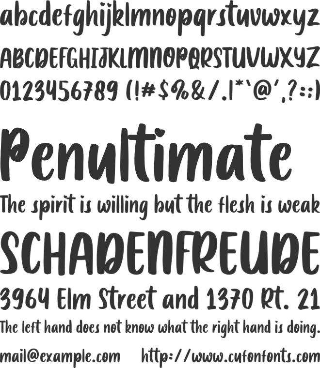 Rosaline font preview