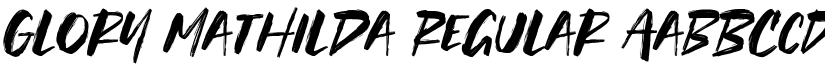 Glory Mathilda Regular font