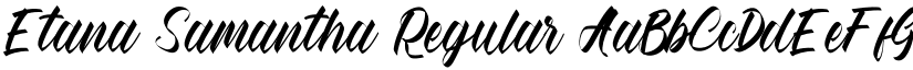 Etana Samantha Regular font