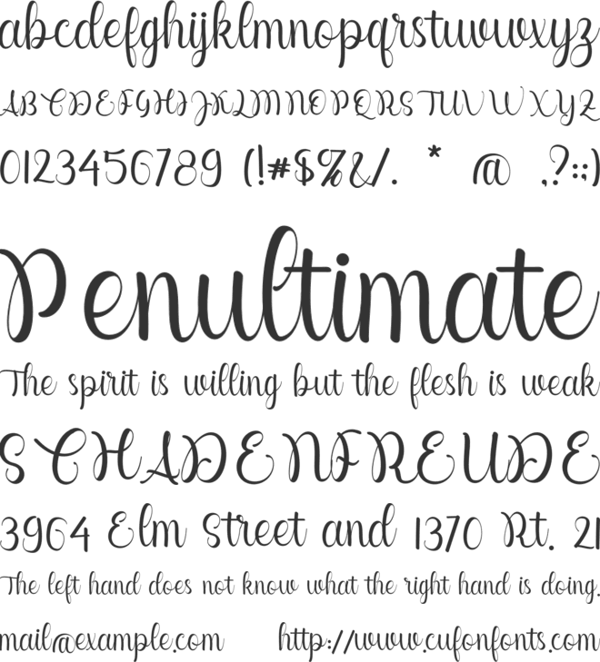Christina Madelyn font preview